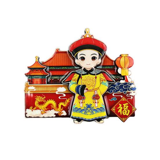 Peking Opera Character Refrigerator Magnet Chinese Style Wooden Peking Opera Role Fridge Magnet Home Kitchen