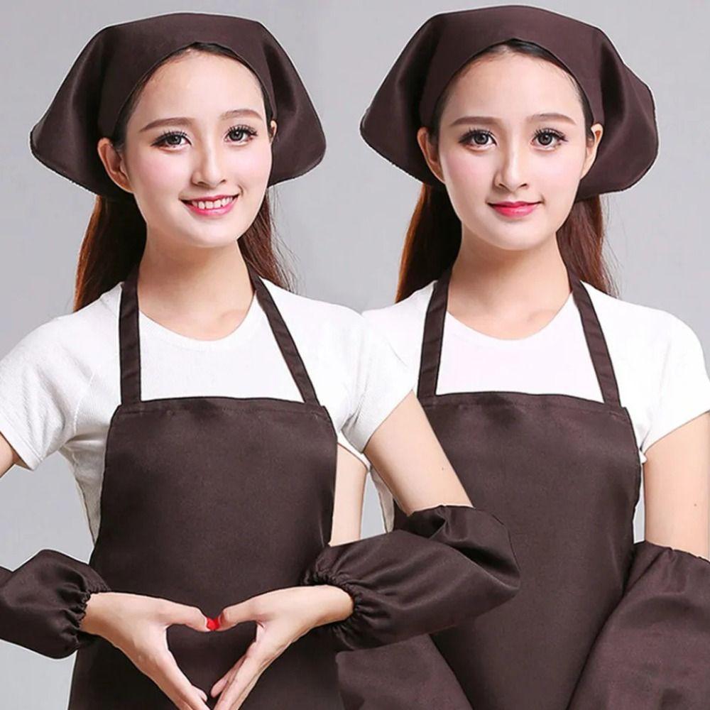 Хлопковая шапка повара Треугольная шапка официантки Кухонные принадлежности Кухонная рабочая кепка Официант