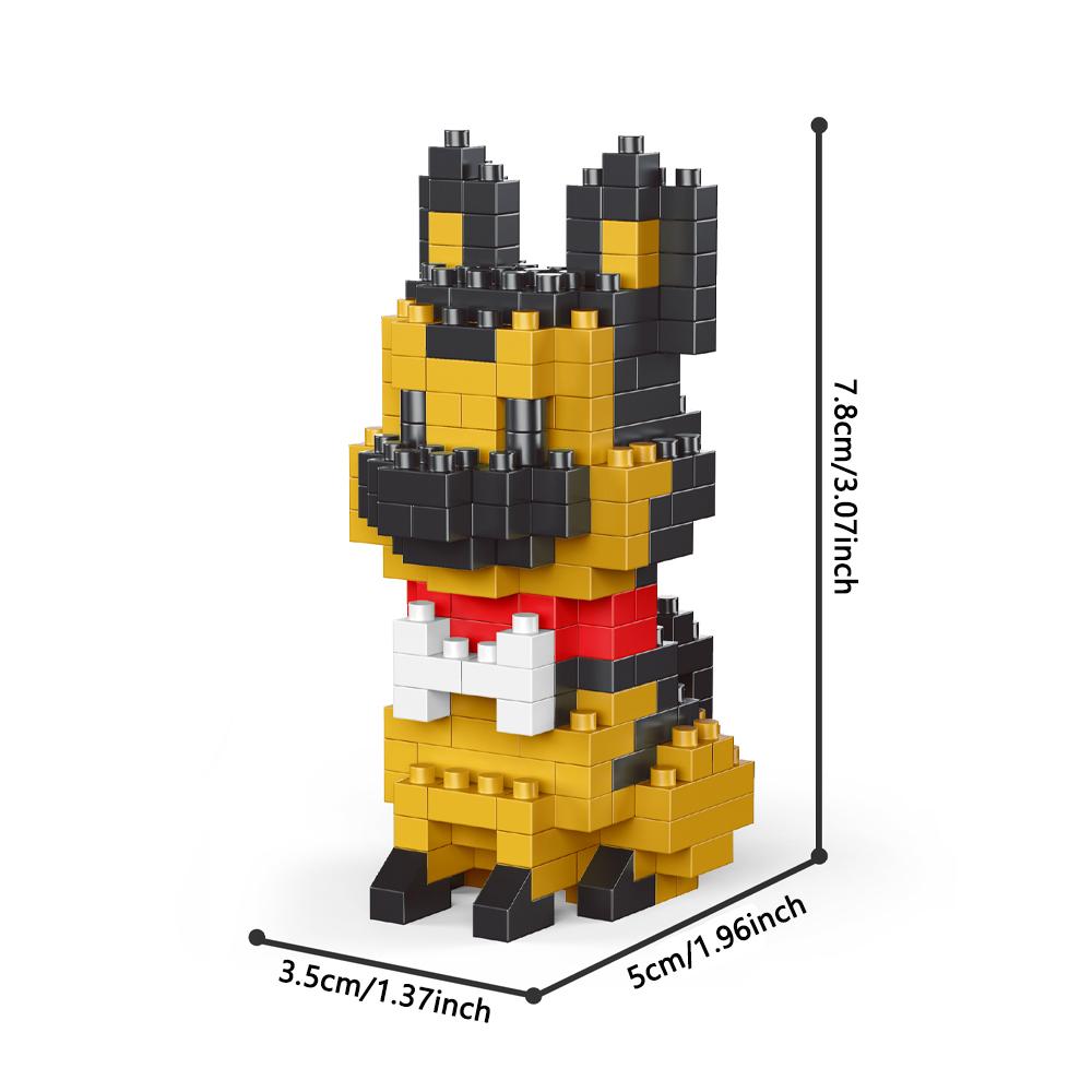 Knew Built Super Mini Dogs French Bulldog Building Blocks Toys Kit: Schnauzer Teddy Husky Adorable Desk Decorations Gift