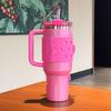 Чехол для стакана для воды Quencher Adventure Tumbler 40 унций, украшение своими руками, многоразовый силиконовый чехол для бутылки с бантом, ручка для переноски, ремень