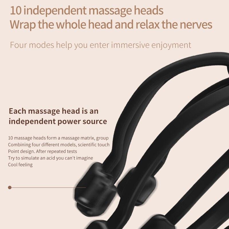 Electric Head Massager Octopus Scalp Massage Instrument With Bluetooth Music Vibration For Relax & Stress Relief Improve Sleep