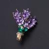 Stylish Flower Brooch Accessory Elegant Lapel Pin Eye Catching Lavender Shaped Brooch for Daily Wear Dates Parties