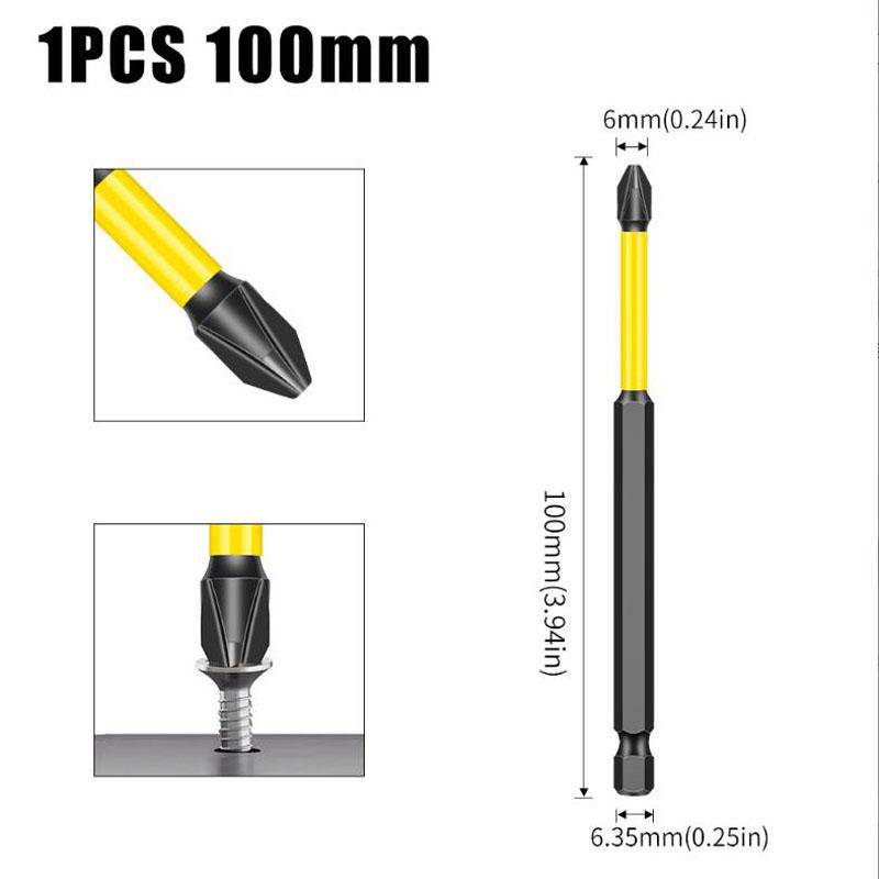 S2 Крестовая магнитная головка бита электрическая дрель электрическая отвертка головка бита высокая твердость нескользящая крестовая головка бита инструменты