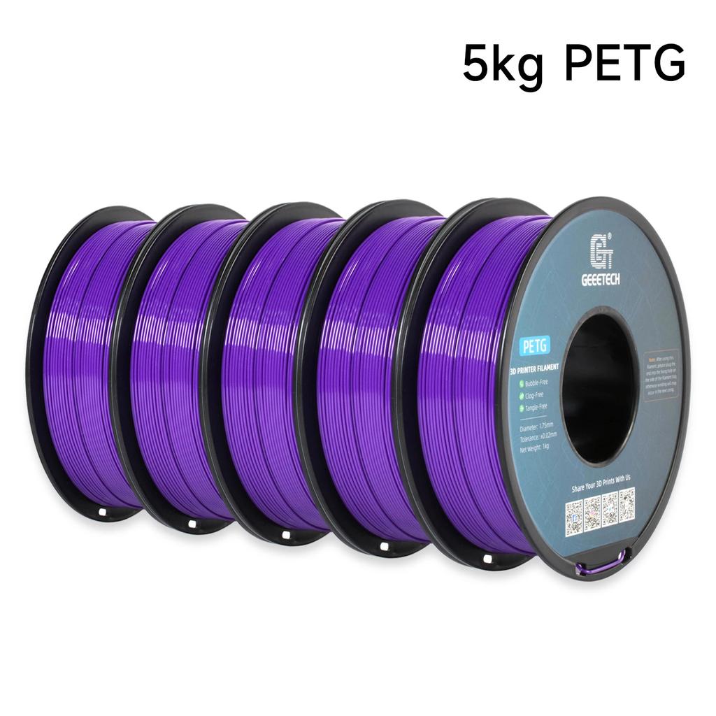 Geeetech 5kg PETG 1.75mm Filament 3D Print Wire Vacuum Packaging Local Warehouses Colorful Plastic for Most FDM 3D Printer