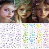 Self-Adhesive 3D Face Decoration, Multi-Color Glitter Facial Decoration Accessories, Rectangular Glitter Jewelry, DIY Face Decoratio