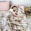 Новое теплое одеяло из искусственного кроличьего меха, приятное для кожи, двустороннее, однотонное, дышащее покрывало
