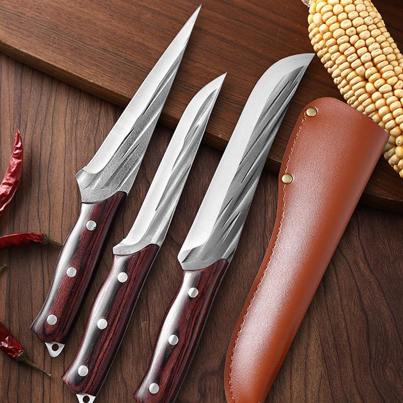 4Cr15Mov кованый нож из нержавеющей стали, нож для мяса, нож для обвалки, охотничий нож для кемпинга, рыбалки, выживания, кухонный нож шеф-повара