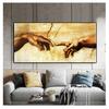 Painting Creation of Adam Hand of God Classical Religion Wall Art Pictures for Living Room Famous Art Print Posters Canvas