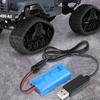 Модернизированная аккумуляторная батарея 7,4 В 500 мАч с USB-кабелем для WPL / гусеничного / военного радиоуправляемого автомобиля