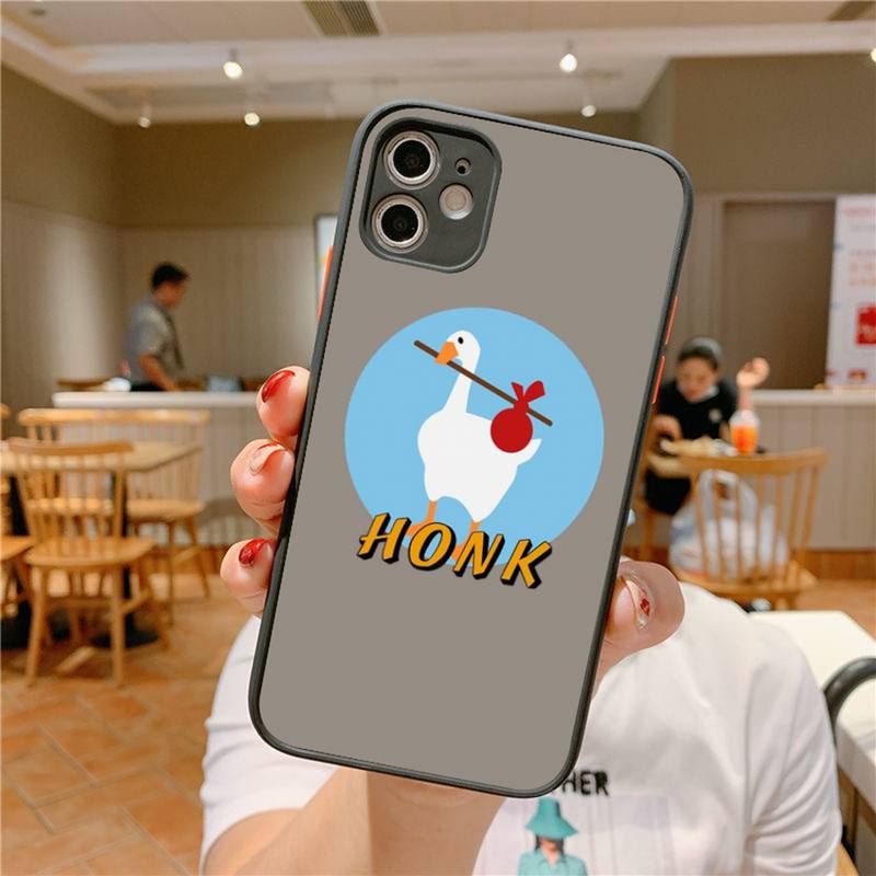 Duck Goose Game Phone Case for iPhone X XR XS 7 8 Plus 11 12 13 pro MAX 13mini Translucent Matte Case