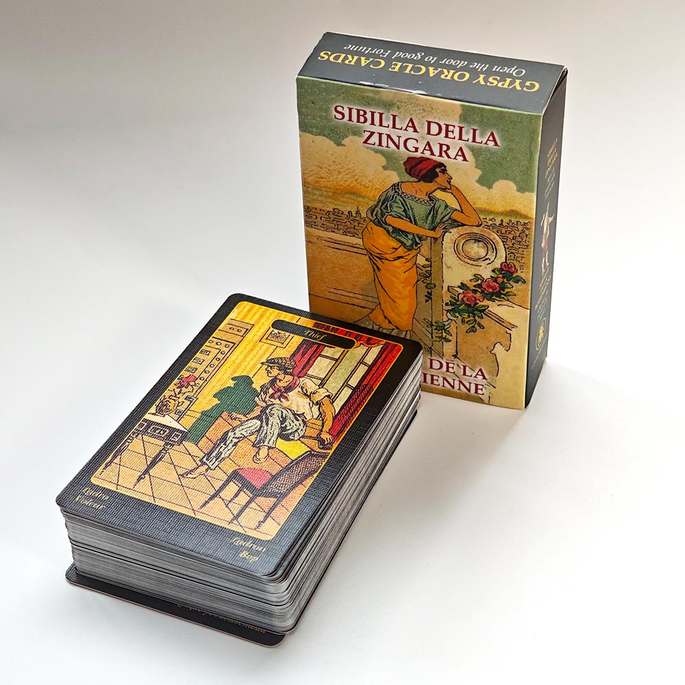 9*6см Цыганская Оракульная Колода Английское и Испанское издание 52 шт. Оракульные карты, напечатанные на кардстоке 350 г/м2 с двойным тиснением