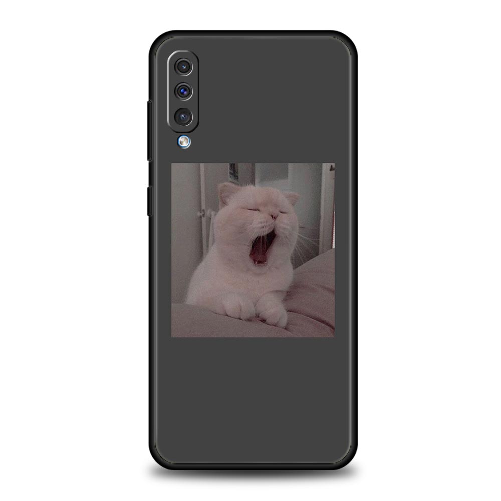 Милый чехол для телефона с изображением кота для Samsung A54 A52 A24 A14 A50 A72 A70 A10 A30 A40 A20S A20E A02S A12 A22 A34 A42 A32 5G A04s