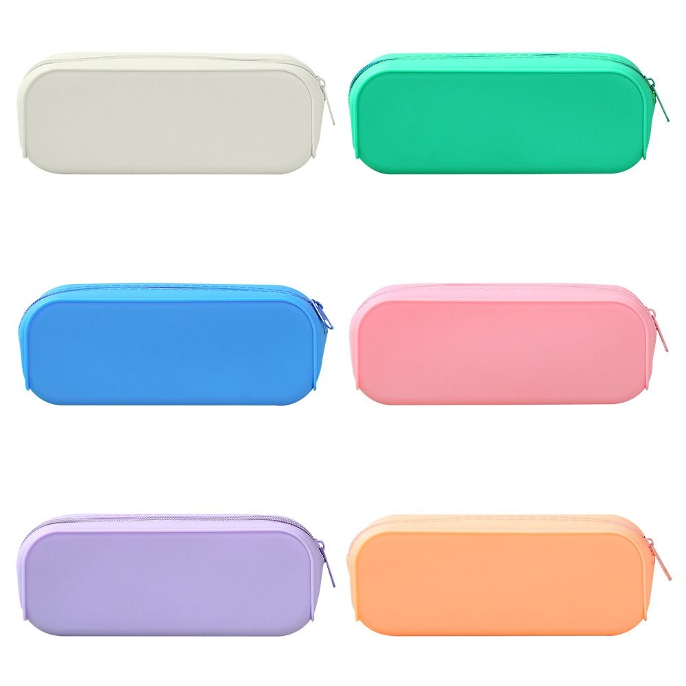 Новые красочные школьные принадлежности канцелярские принадлежности коробка для хранения силиконовый пенал сумка для карандашей