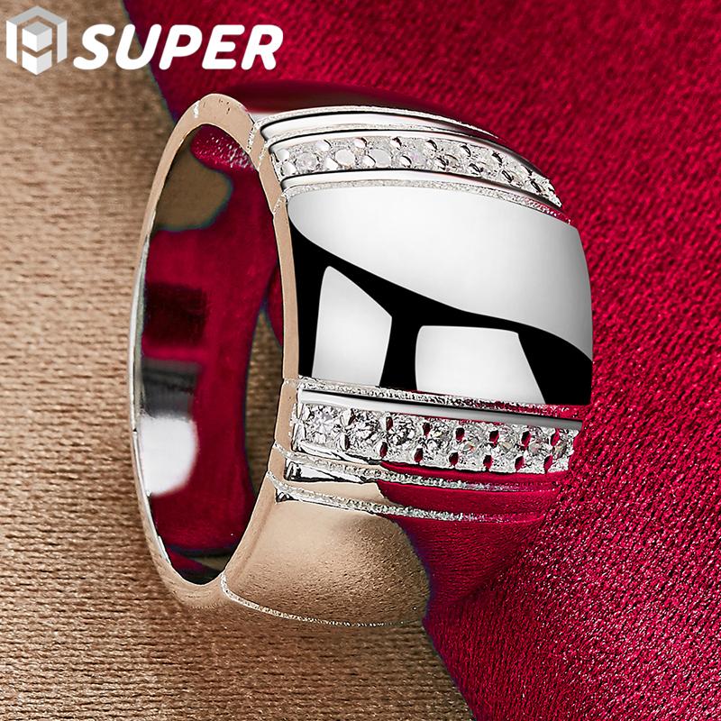 Ювелирные изделия из стерлингового серебра 925 пробы с большим гладким цирконом AAA