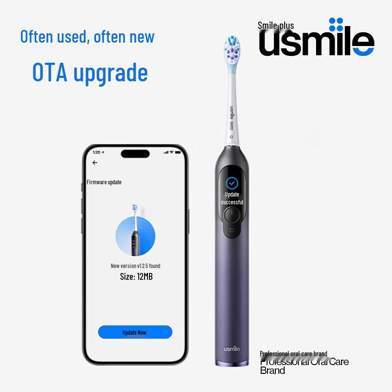 usmile F10 PRO Умная электрическая зубная щетка с двойным экраном, штепсель CN (адаптер в комплекте)