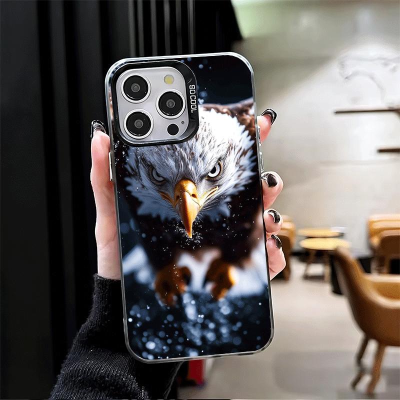 Крутой Мягкий Чехол для Телефона с Белоголовым Орлом для iPhone 15 16 17 Pro Max 17Air 16E 14 Plus 13 12 Mini Ударопрочная Задняя Крышка