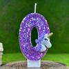 Свеча-единорог 0-9 Креативная цифра Свеча на день рождения Украшение для торта Вечеринка Один год DIY Украшение для торта Празднование годовщины