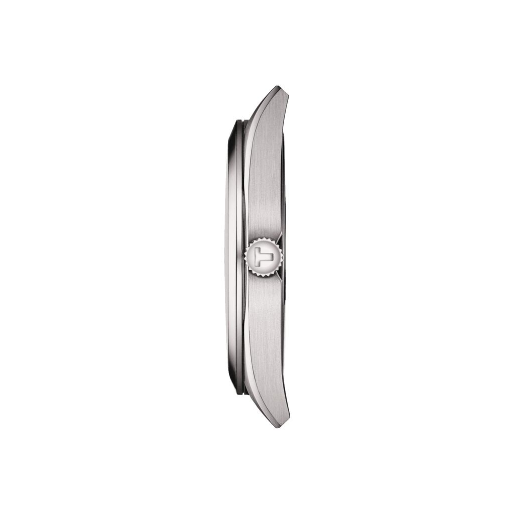 Tissot Мужские модные часы T127.410.16.031.00 с кожаным ремешком и серебристым циферблатом