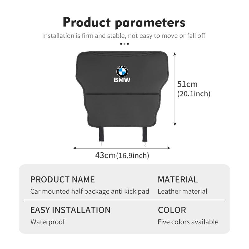 BBJK3 Car Anti-Wear Seat Back Anti Kicking Pad Organizer Bag For BMW E90 E60 E46 E39 F30 F10 E87 X3 X4 X5 X1 G30 G20