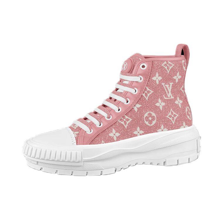 Louis Vuitton Женские кроссовки Lv Squad Ankle 'Розовый Монограмма' 1A9S1G