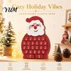 Christmas Gift for Kids Wooden Santa Snowman Advent Calendar, 24-Day Countdown Box with Xmas Home Ornament Numbered Drawers, Tabletop Decor,