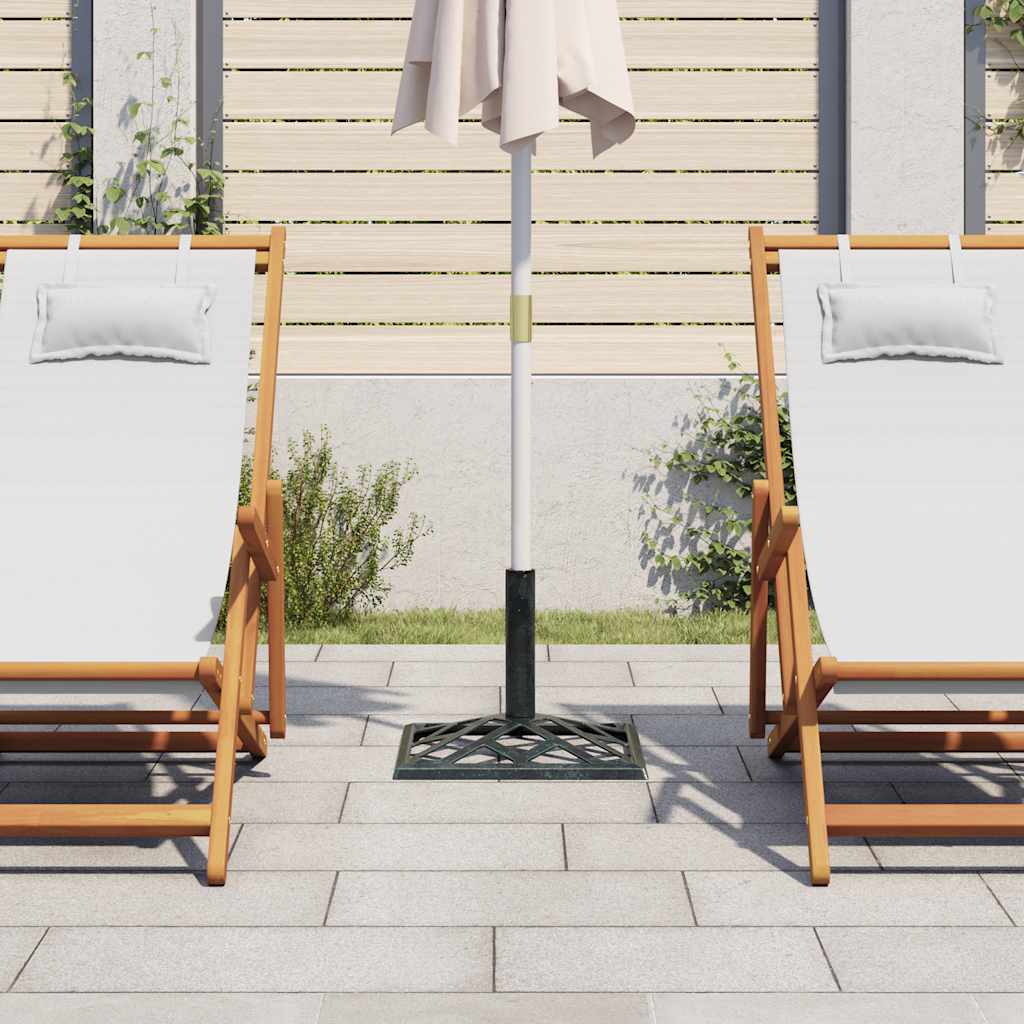 Vidaxl Podstawa Pod Parasol, Zielona, 44X44X31 Cm, Żeliwo