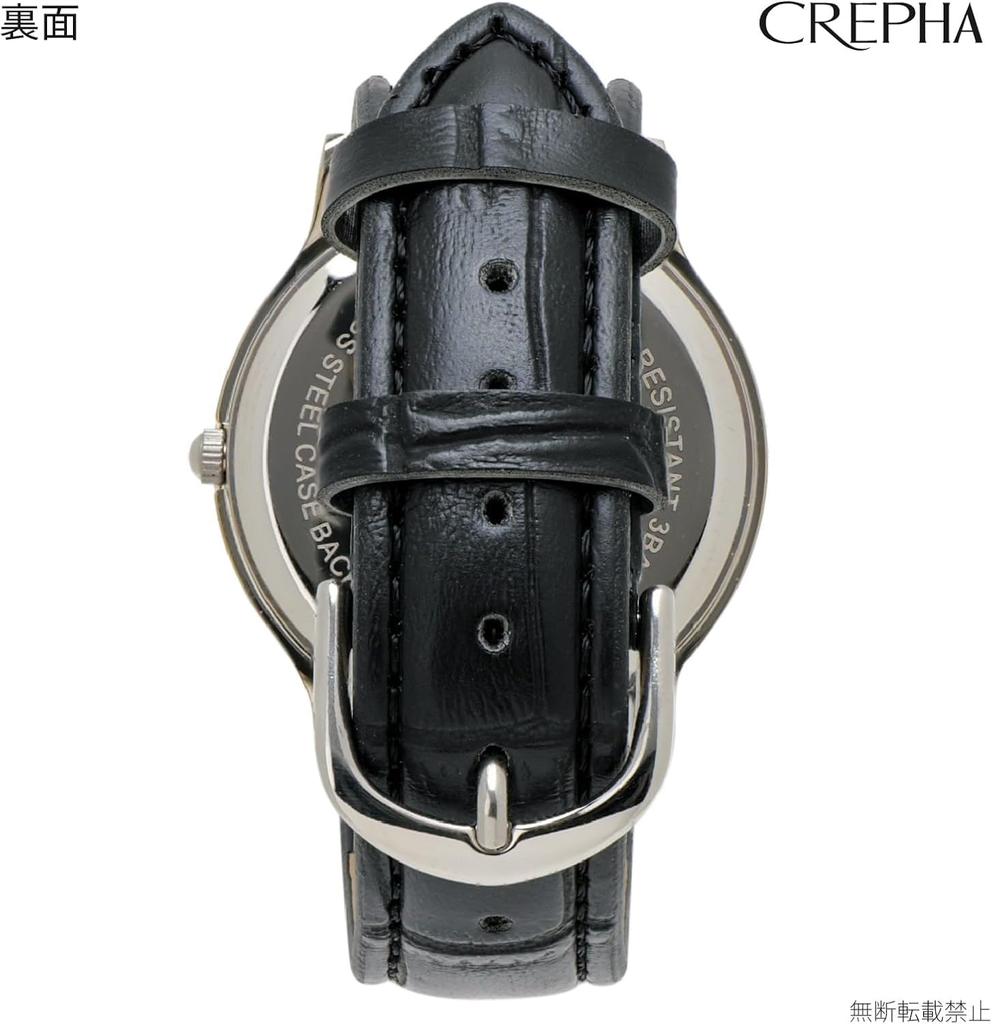 [Clefer] Аналоговые мужские водонепроницаемые наручные часы с кожаным ремешком, черные TE-AM242-WTS