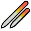 Набор из 2 пилочек для ногтей Rainbow Crystal, ручная работа из чешского закаленного стекла R-MS