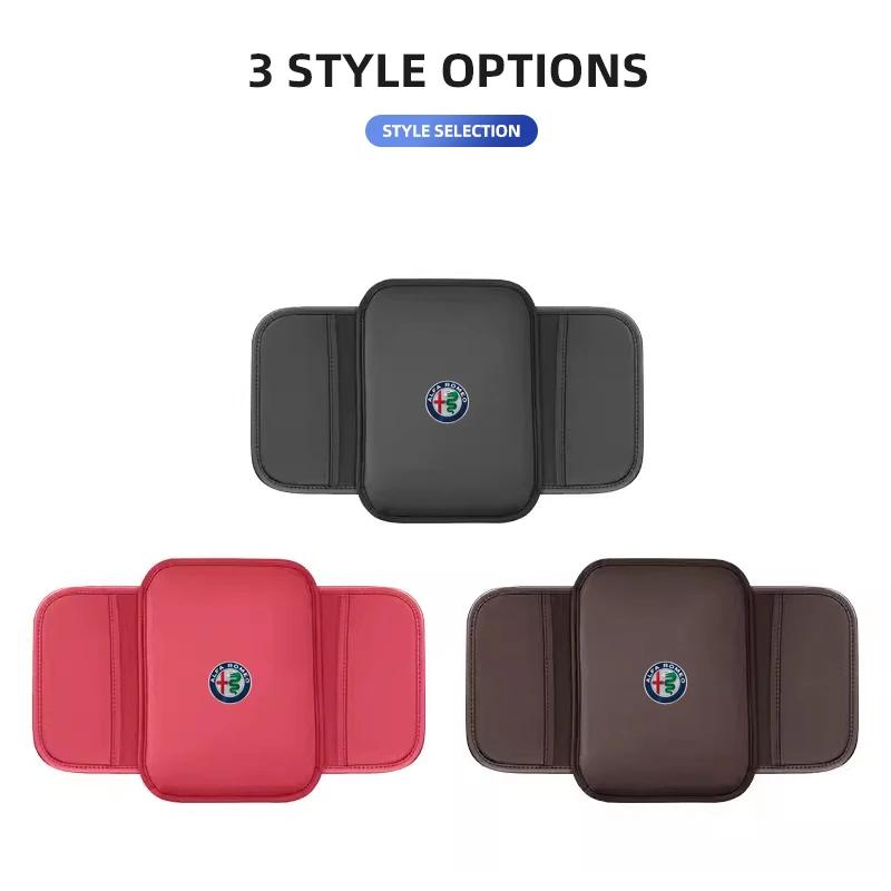 Car Stickers For Alfa Romeo Car Armrest Box Mat Cushion Storage Bag For Alfa Romeo 159 147 156 166 Giulietta Giulia Mito Stelvio