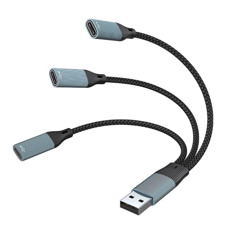 USB Y-разветвитель 2/3 в 1, кабель-разветвитель питания USB, USB-разветвитель Male на Type C Female, для зарядки и передачи данных