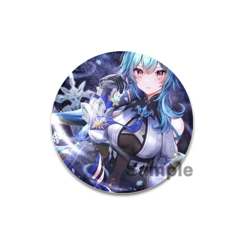 32/44/58 мм значки Eula аниме Genshin Impact броши ручной работы игровые персонажи значки на лацкан креативные значки с мультяшными фигурками аксессуары подарок