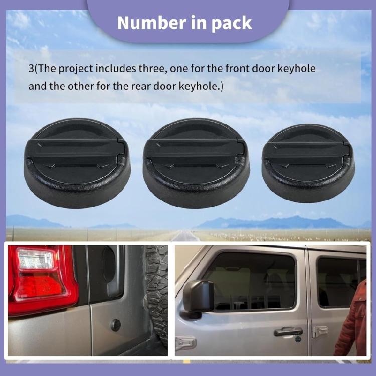 3Pcs Magnetic Keyhole Covers Replacement Door Lock Cover Exterior Accessories for 2018-2024 Key Hole Protector