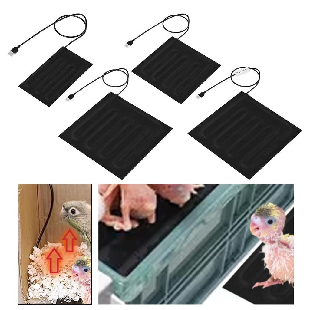 Reptile Heating Pad,Multipurpose Heater USB Warming Cushion Terrarium Heating Mat,Tank Heat Pad for Hermit Crab Bird Gecko Snake