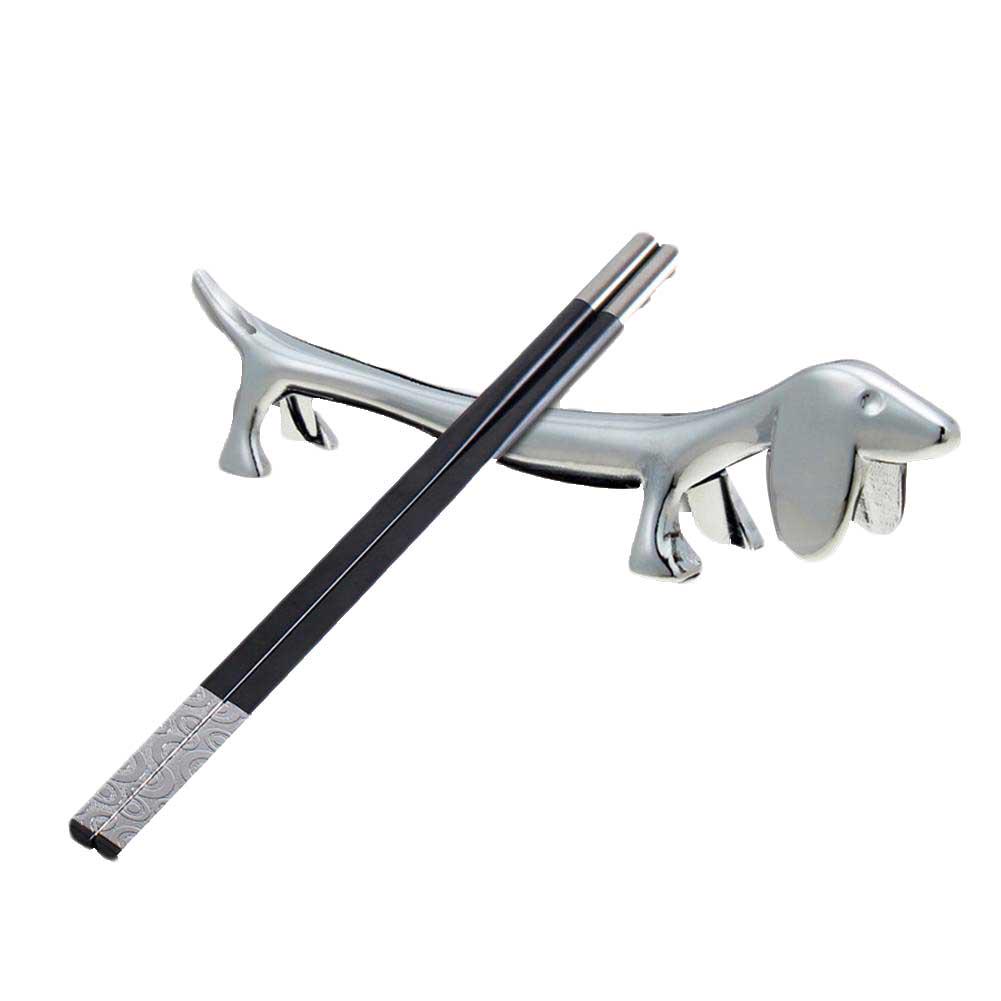 Stainless Steel Tableware Stand Dachshund Dog Shaped Knife Fork Spoon Storage Pillow Rack Chopsticks Holder Kitchen Accessories