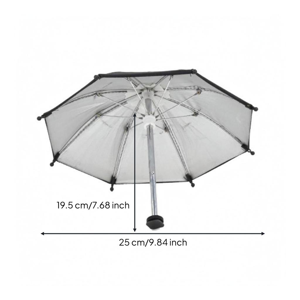 Adjustable Camera Umbrella with Clip Supply Stand Durable Portable Sunshade for Video Smartphone Camping Photography Traveling
