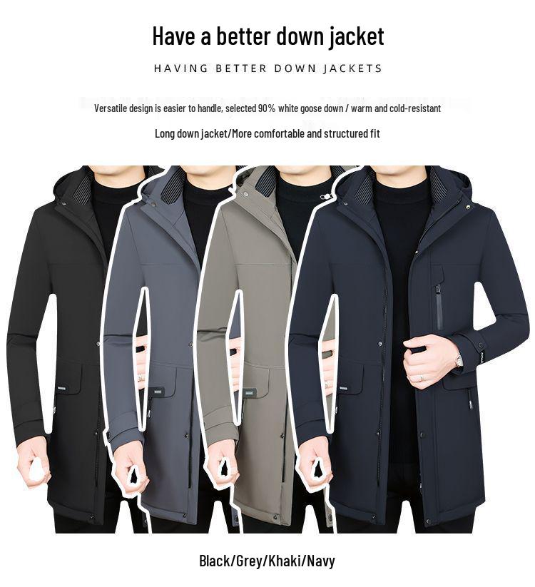 Romon Men's Mid-Length Thick Winter Goose Down Parka (2025 Edition)