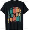 Винтажная футболка с изображением игрока в регби, спортивная футболка в стиле ретро для мужчин и мальчиков, футболка с милым принтом и рисунком для мужчин и женщин, модная футболка с коротким рукавом