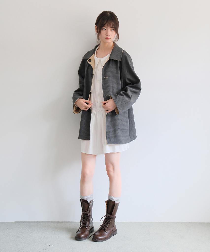 MOUI Reversible Half Coat (Beige)_Reversible
