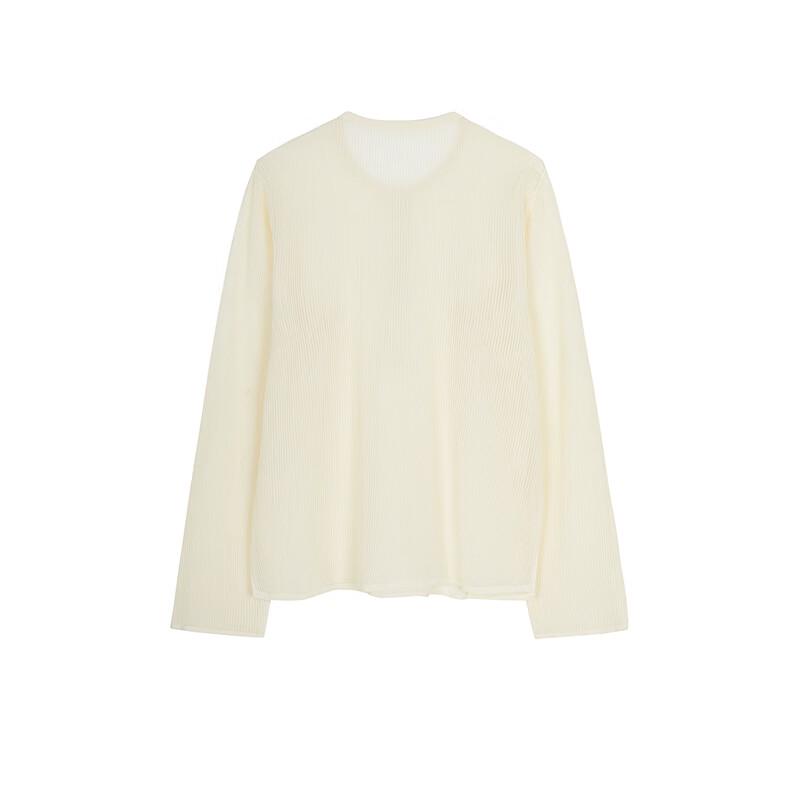 LESS Women's Relaxed Fit Off-Shoulder Long Sleeve Pullover Sweater