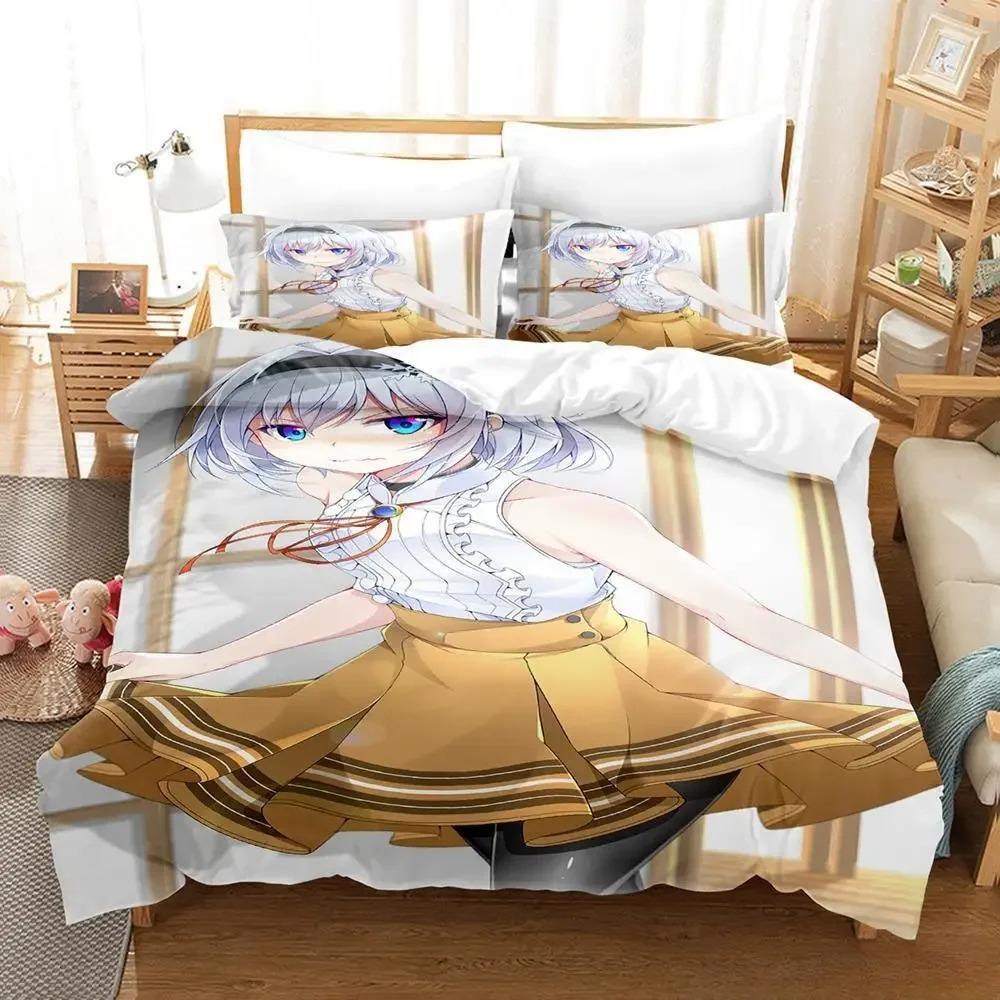 3D Anime The Ryuo's Work Is Never Done! Bedding Set Single Twin Full Queen King Size Bed Set Adult Kid Bedroom Duvet Cover Sets