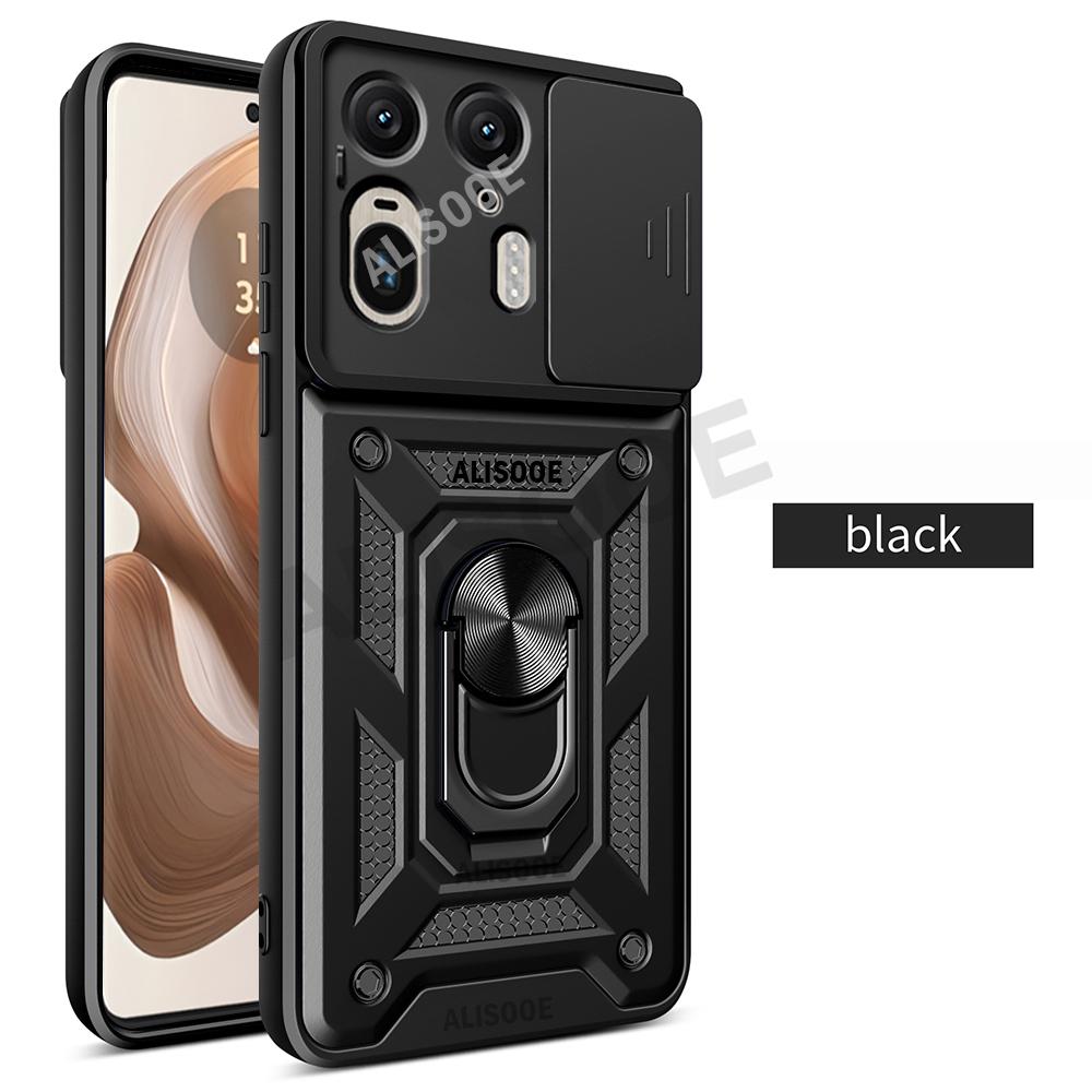 Slide Camera Funda for Motorola Edge 50 Ultra 5G Case Armor Ring Stand Protective Cover for Motorola Moto Edge X50 Ultra Capa