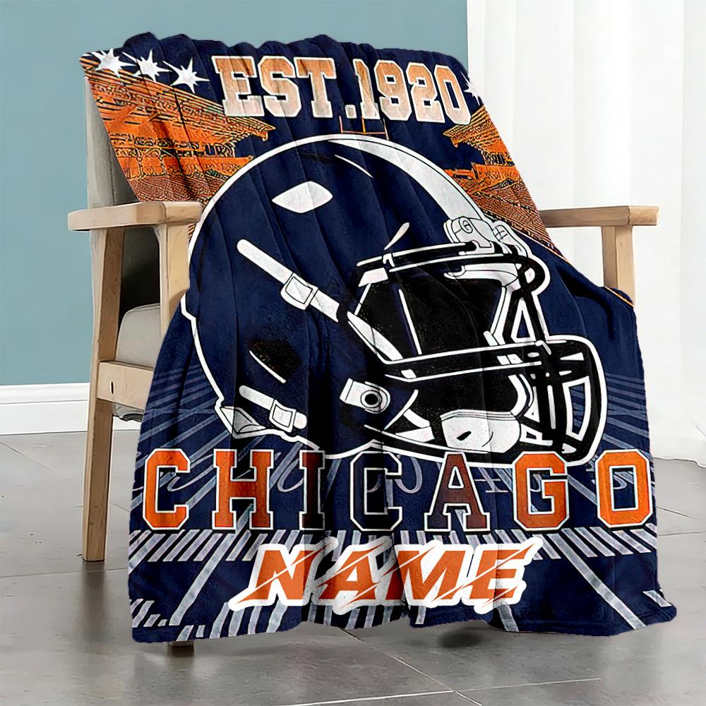 Rugby Game34 Personalized Name Blanket Lightweight Personalized Blanket Warmthful Decor for Livingroom Chair Couch Sofa All-Season Use