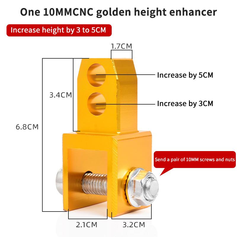 Motorcycle Rear Shock Extender 1/2Pcs Motorcycle Front Shock Riser With Screw Front Shock Riser Height Extension Absorber Metal