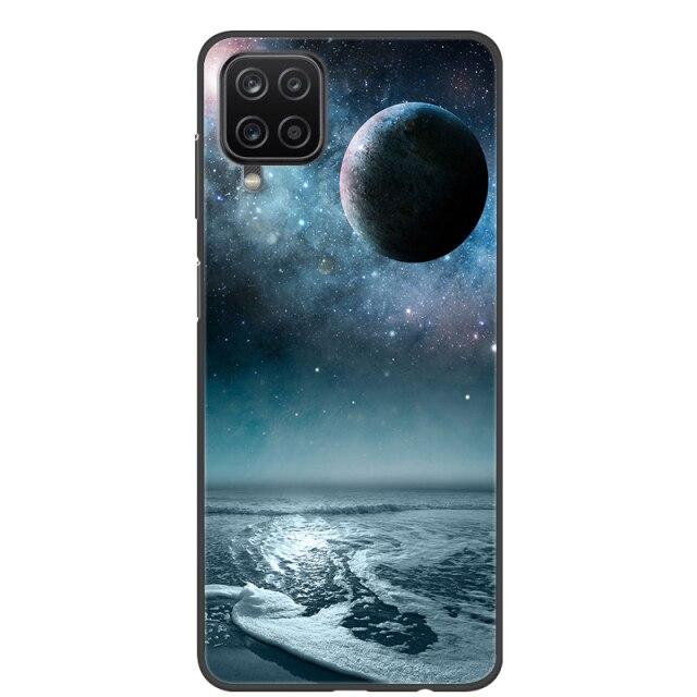 Чехол для Samsung A12, 2021, черные мягкие силиконовые чехлы из ТПУ для телефонов Samsung Galaxy A12 M12, чехол с крутым дизайном, чехол-бампер A 12