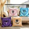 SSmiling CCatnap Heart Cushion Cover Soft Plush Throw Pillow Cover DoubleSided Decorative Case Sofa Bedroom Home Decor