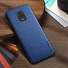 Роскошный чехол из ПУ-кожи для Redmi Note 9 Pro 9S   Деловой однотонный дизайн чехла для телефона Мягкий ТПУ&Жесткий ПК