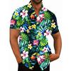 Men's Shirt For Men 3D Printed Flower Hawaiian Summer New Fashion Beach Shirt Comfortable Top Blouse Short Sleeves Streetwear