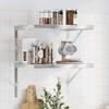VidaXL Wall Shelves 2 Pcs 50x40x3 Cm Silver Stainless Steel, Floating Shelf, Wall Display Shelf, Panel 30284