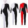 Kids Girls Stylish One Piece Skating Clothing Long Sleeve Round Collar Shiny Rhinestone Decor Dance Leotards