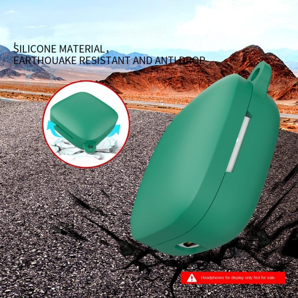 Silicone Earphone Cover with Carabiner Headphone Protective Case for Bowie E16 TWS